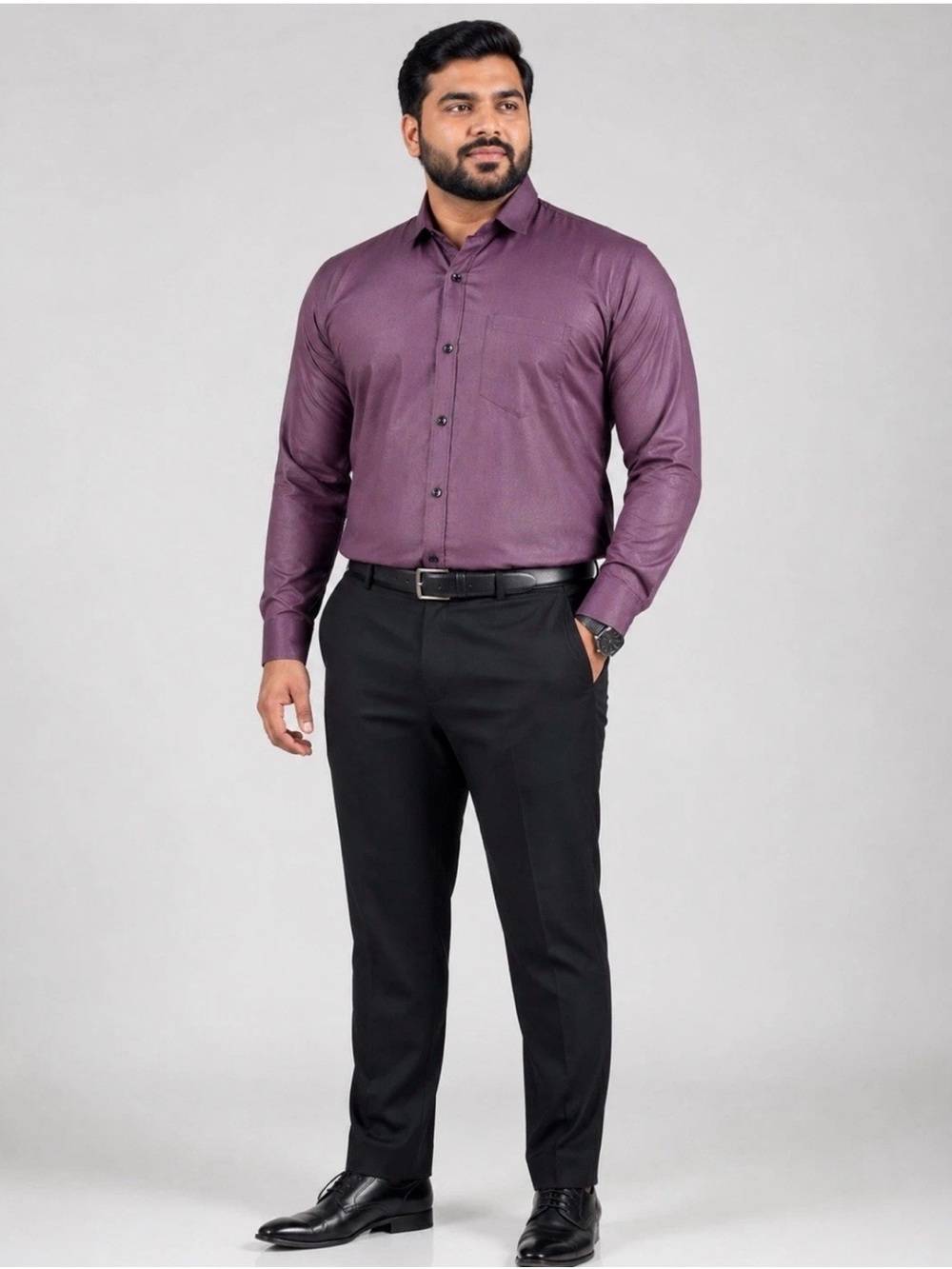Architect Men’s XL Dress Shirt Plum Perfect Purple Regular Fit 17-17.5 34/3